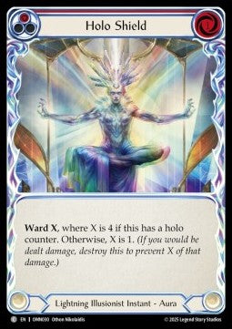 Holo Shield (Red) (Rainbow Foil) - Omens of the Third Age (Common) [OMN-030]