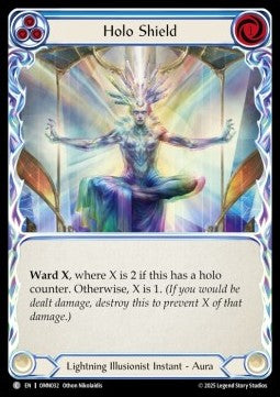 Holo Shield (Blue) (Rainbow Foil) - Omens of the Third Age (Common) [OMN-032]