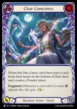 Clear Conscience (Blue) (Regular) - Omens of the Third Age (Rare) [OMN-043]