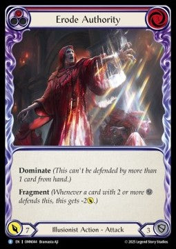 Erode Authority (Red) (Regular) - Omens of the Third Age (Rare) [OMN-044]