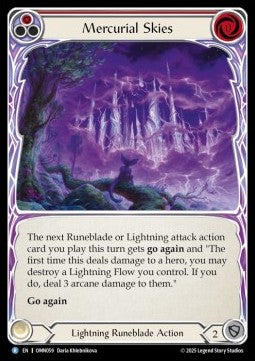 Mercurial Skies (Red) (Rainbow Foil) - Omens of the Third Age (Rare) [OMN-059]