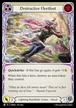Destructive Fleetfoot (Yellow) (Rainbow Foil) - Omens of the Third Age (Common) [OMN-063]