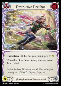 Destructive Fleetfoot (Blue) (Regular) - Omens of the Third Age (Common) [OMN-064]