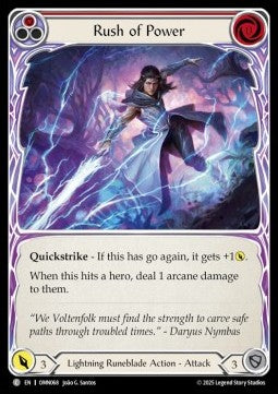 Rush of Power (Red) (Regular) - Omens of the Third Age (Common) [OMN-068]