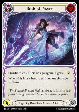 Rush of Power (Yellow) (Regular) - Omens of the Third Age (Common) [OMN-069]