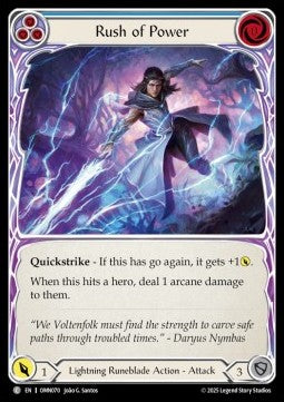 Rush of Power (Blue) (Regular) - Omens of the Third Age (Common) [OMN-070]