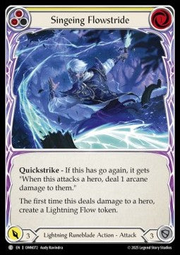 Singeing Flowstride (Yellow) (Regular) - Omens of the Third Age (Common) [OMN-072]