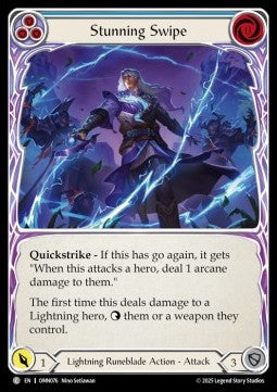 Stunning Swipe (Blue) (Regular) - Omens of the Third Age (Common) [OMN-076]