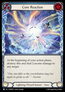 Core Reaction (Blue) (Rainbow Foil) - Omens of the Third Age (Rare) [OMN-105]