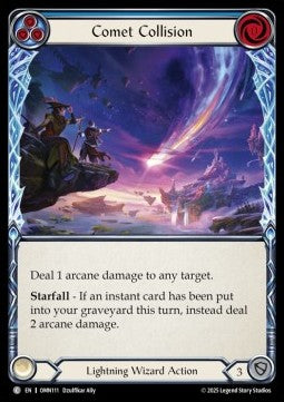Comet Collision (Blue) (Rainbow Foil) - Omens of the Third Age (Common) [OMN-111]