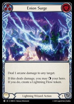Enion Surge (Blue) (Rainbow Foil) - Omens of the Third Age (Common) [OMN-114]