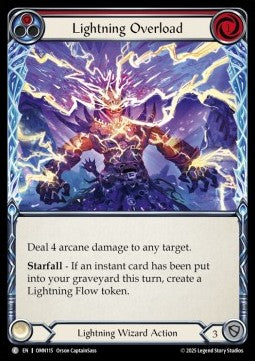 Lightning Overload (Red) (Rainbow Foil) - Omens of the Third Age (Common) [OMN-115]