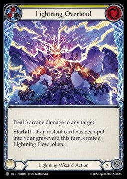 Lightning Overload (Yellow) (Regular) - Omens of the Third Age (Common) [OMN-116]