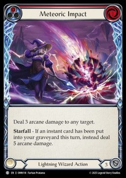 Meteoric Impact (Red) (Rainbow Foil) - Omens of the Third Age (Common) [OMN-118]
