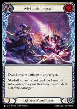 Meteoric Impact (Yellow) (Regular) - Omens of the Third Age (Common) [OMN-119]