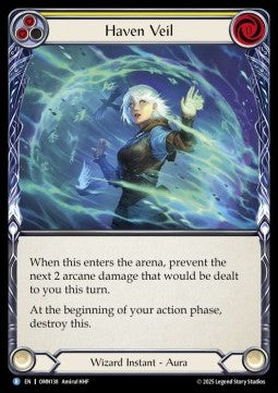 Haven Veil (Yellow) (Rainbow Foil) - Omens of the Third Age (Rare) [OMN-138]