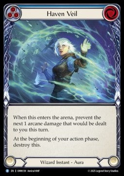 Haven Veil (Blue) (Regular) - Omens of the Third Age (Rare) [OMN-139]