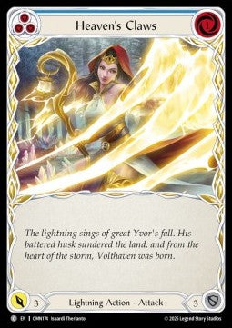 Heaven's Claws (Blue) (Regular) - Omens of the Third Age (Common) [OMN-174]