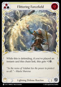 Flittering Forcefield (Yellow) (Regular) - Omens of the Third Age (Common) [OMN-182]