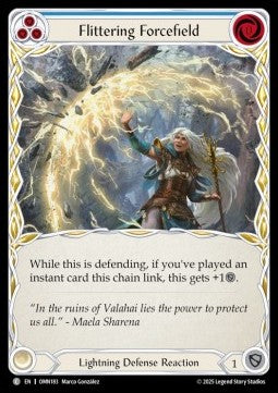 Flittering Forcefield (Blue) (Regular) - Omens of the Third Age (Common) [OMN-183]