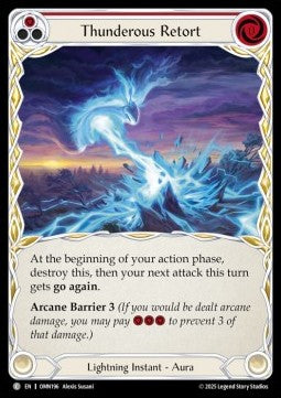 Thunderous Retort (Red) (Rainbow Foil) - Omens of the Third Age (Common) [OMN-196]