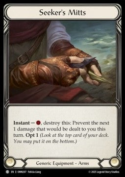 Seeker's Mitts (Regular) - Omens of the Third Age (Common) [OMN-207]
