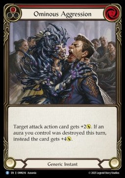 Ominous Aggression (Regular) - Omens of the Third Age (Rare) [OMN-216]