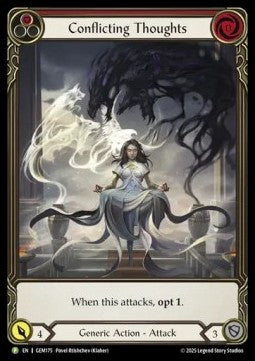 Conflicting Thoughts (Red) (Extended Art Rainbow Foil)